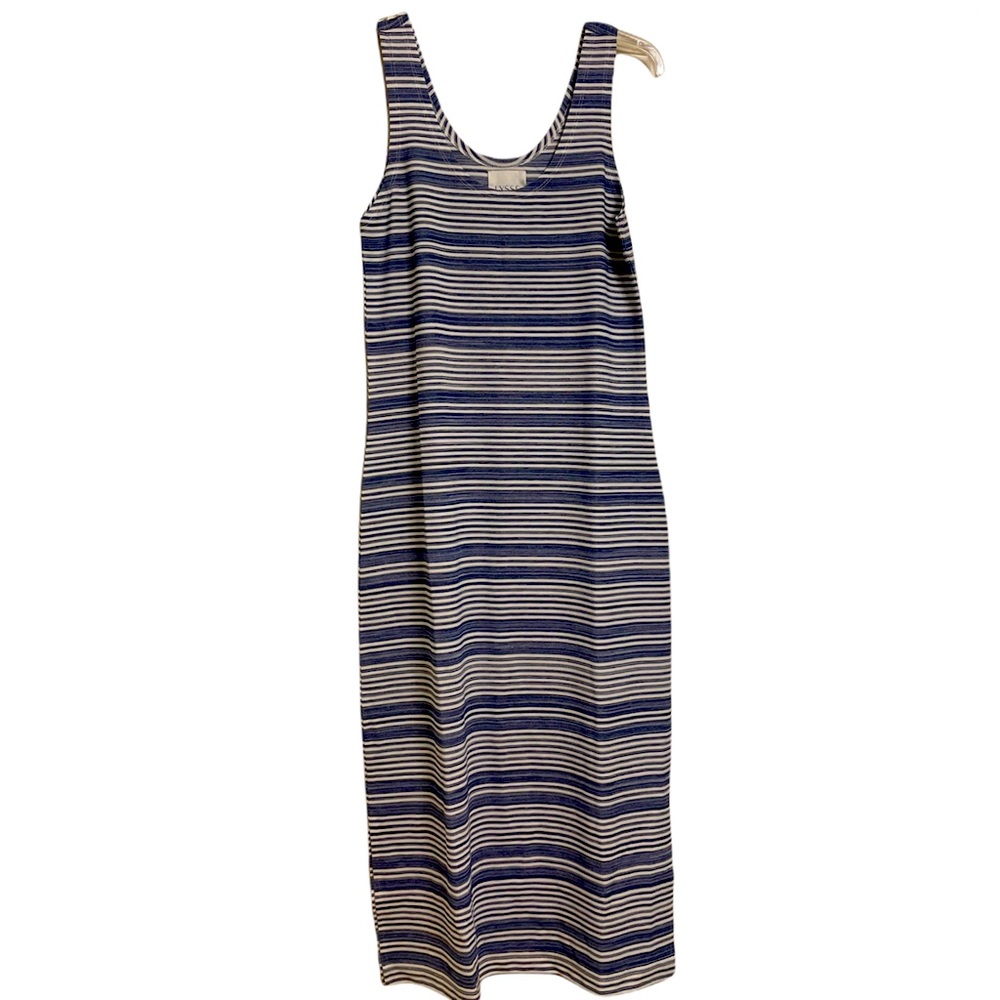 Lysse blue striped maxi dress medium